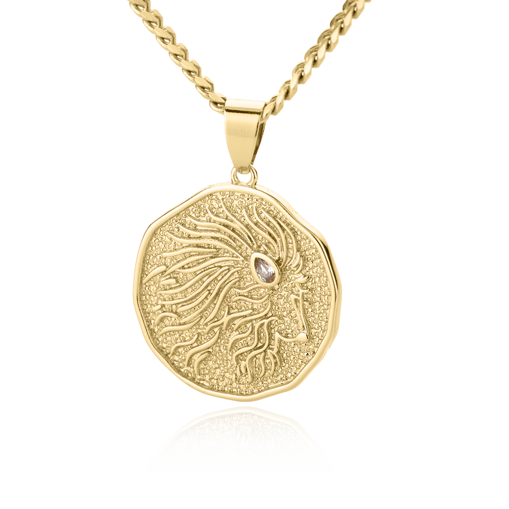 Collana Pendente Moneta Segno Zodiacale