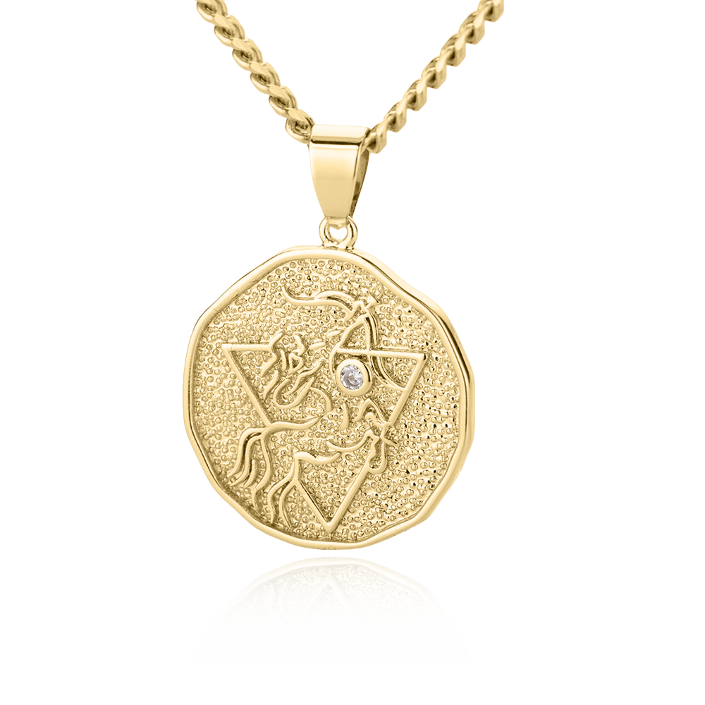 Collana Pendente Moneta Segno Zodiacale