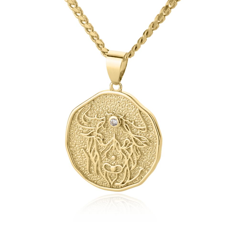 Collana Pendente Moneta Segno Zodiacale