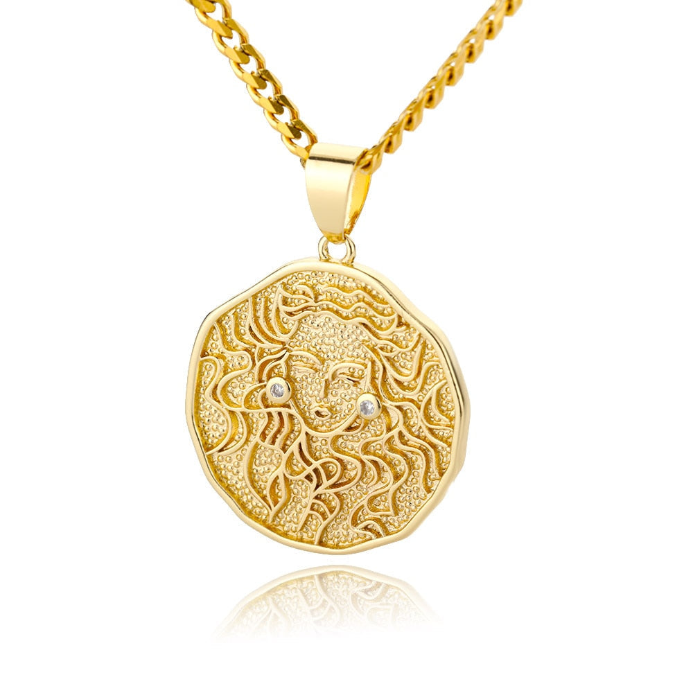 Collana Pendente Moneta Segno Zodiacale