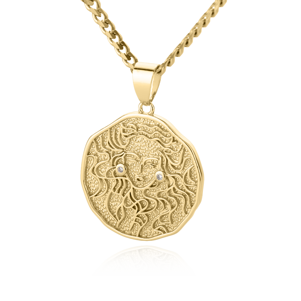 Collana Pendente Moneta Segno Zodiacale