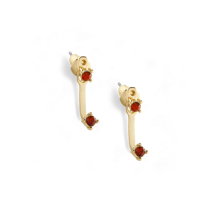 Birthstone Drop Ear Jacket Earrings — Vanny Jewels