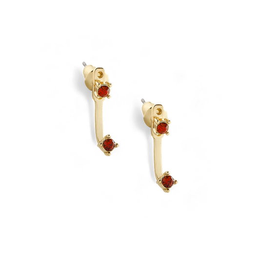 Birthstone Drop Ear Jacket Earrings — Vanny Jewels