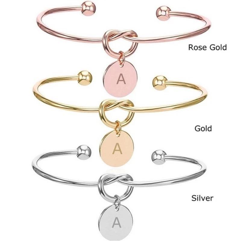 Personalisiertes "Tie the Knot" Armband • Brautjungfern-Geschenkarmband