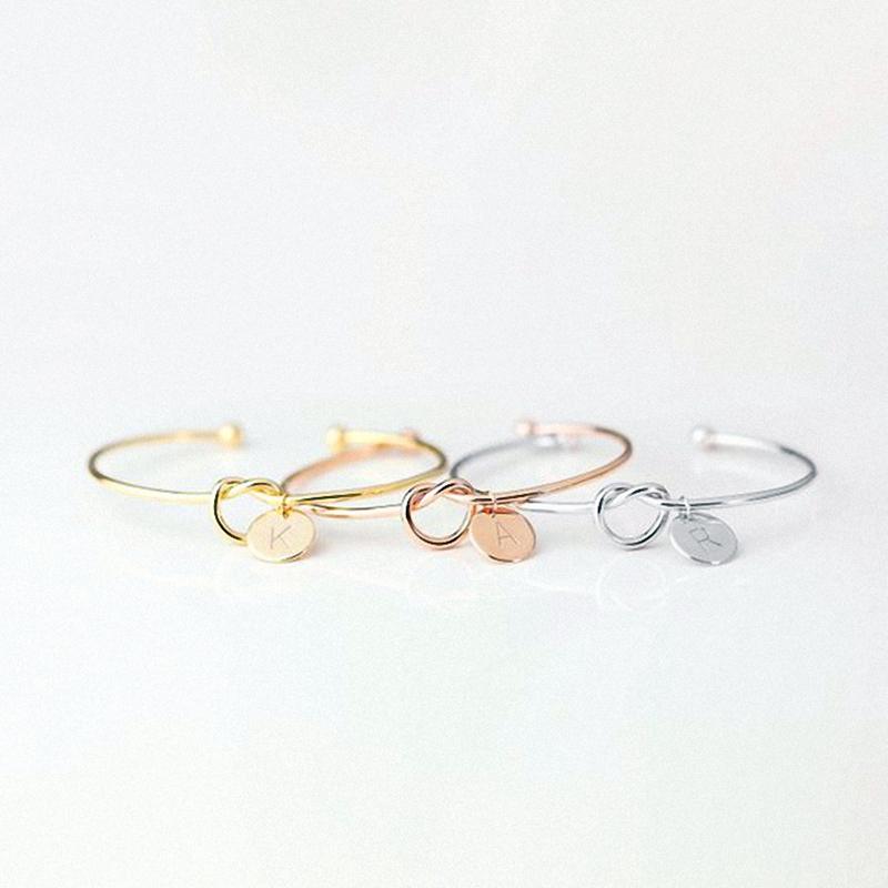 Personalisiertes "Tie the Knot" Armband • Brautjungfern-Geschenkarmband