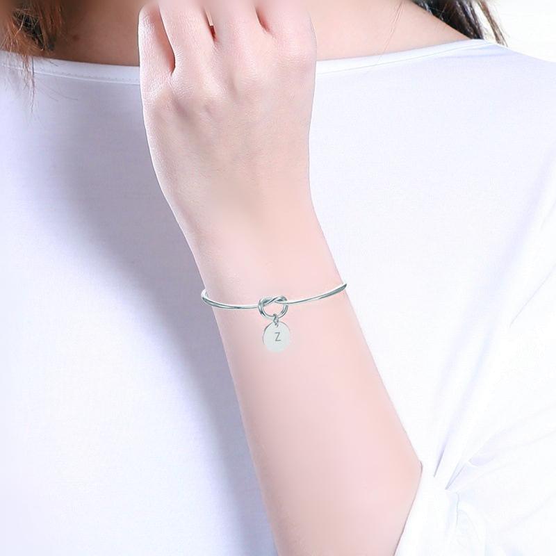Personalisiertes "Tie the Knot" Armband • Brautjungfern-Geschenkarmband