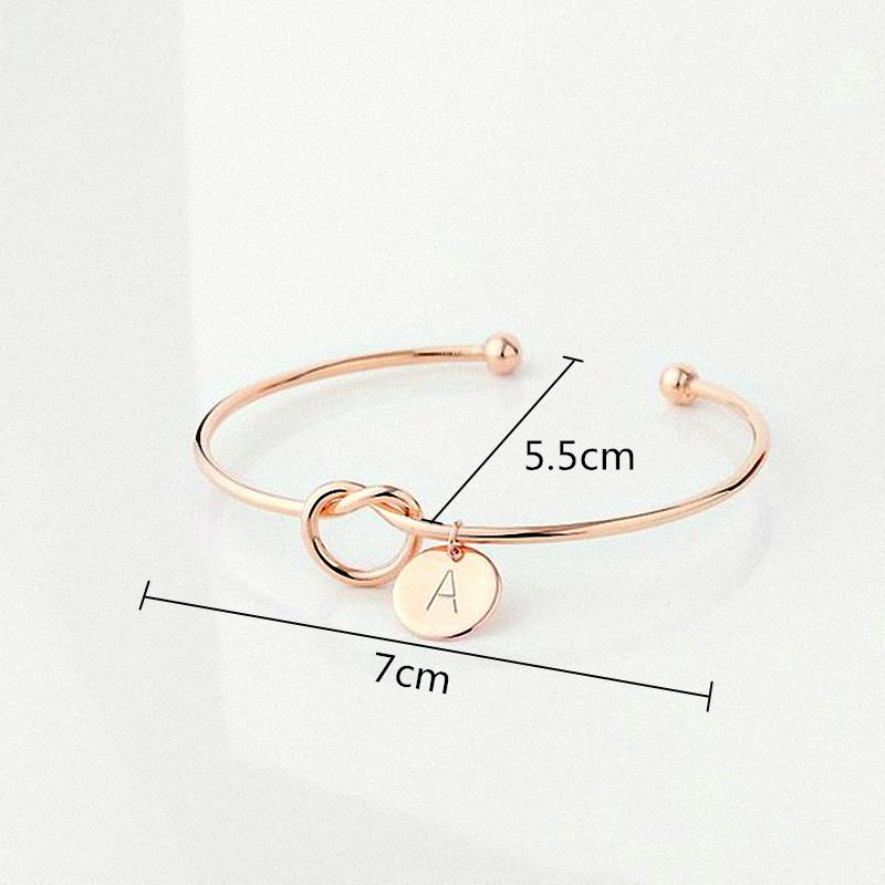 Personalisiertes "Tie the Knot" Armband • Brautjungfern-Geschenkarmband