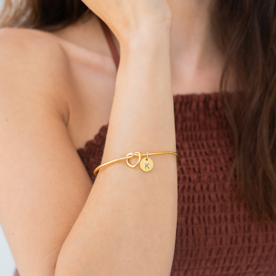 Personalisiertes "Tie the Knot" Armband • Brautjungfern-Geschenkarmband