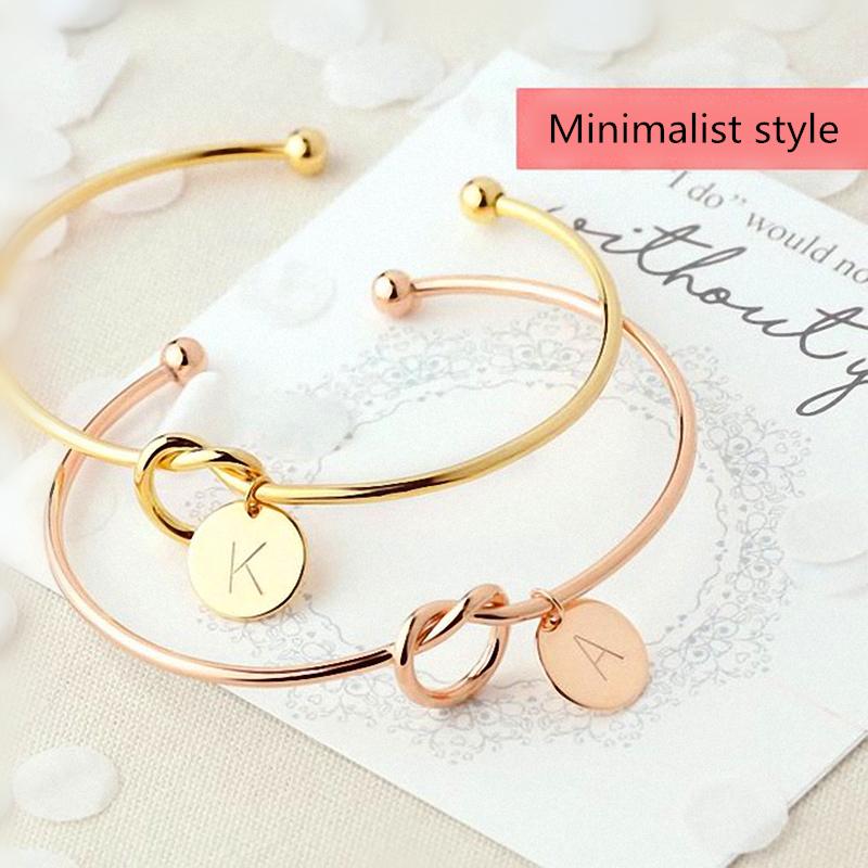 Personalisiertes "Tie the Knot" Armband • Brautjungfern-Geschenkarmband