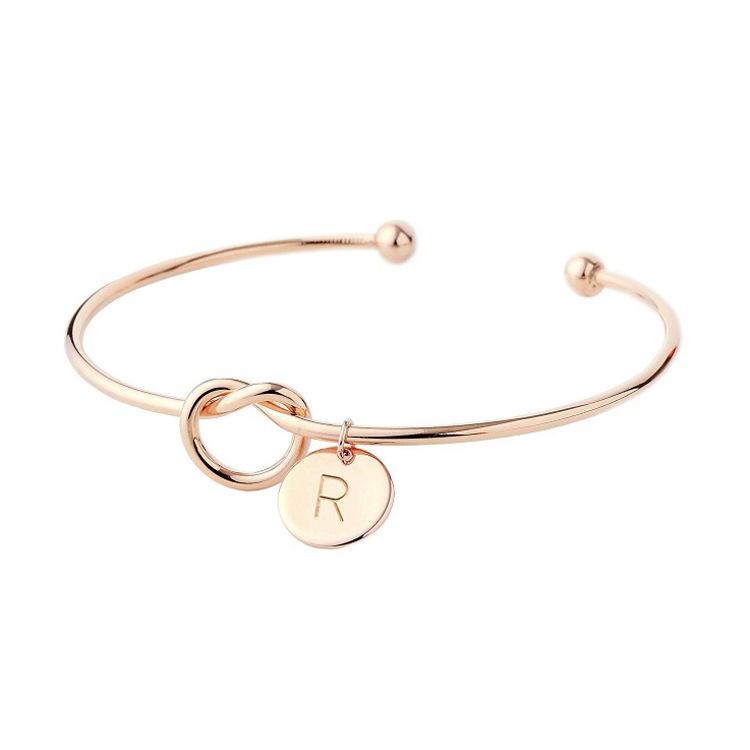 Personalisiertes "Tie the Knot" Armband • Brautjungfern-Geschenkarmband