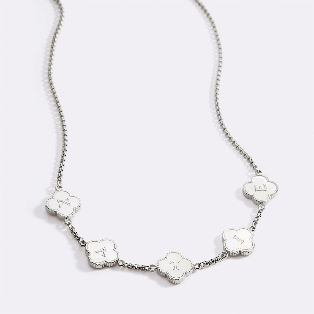 Clover Custom Name Necklace in 925 sterling silver