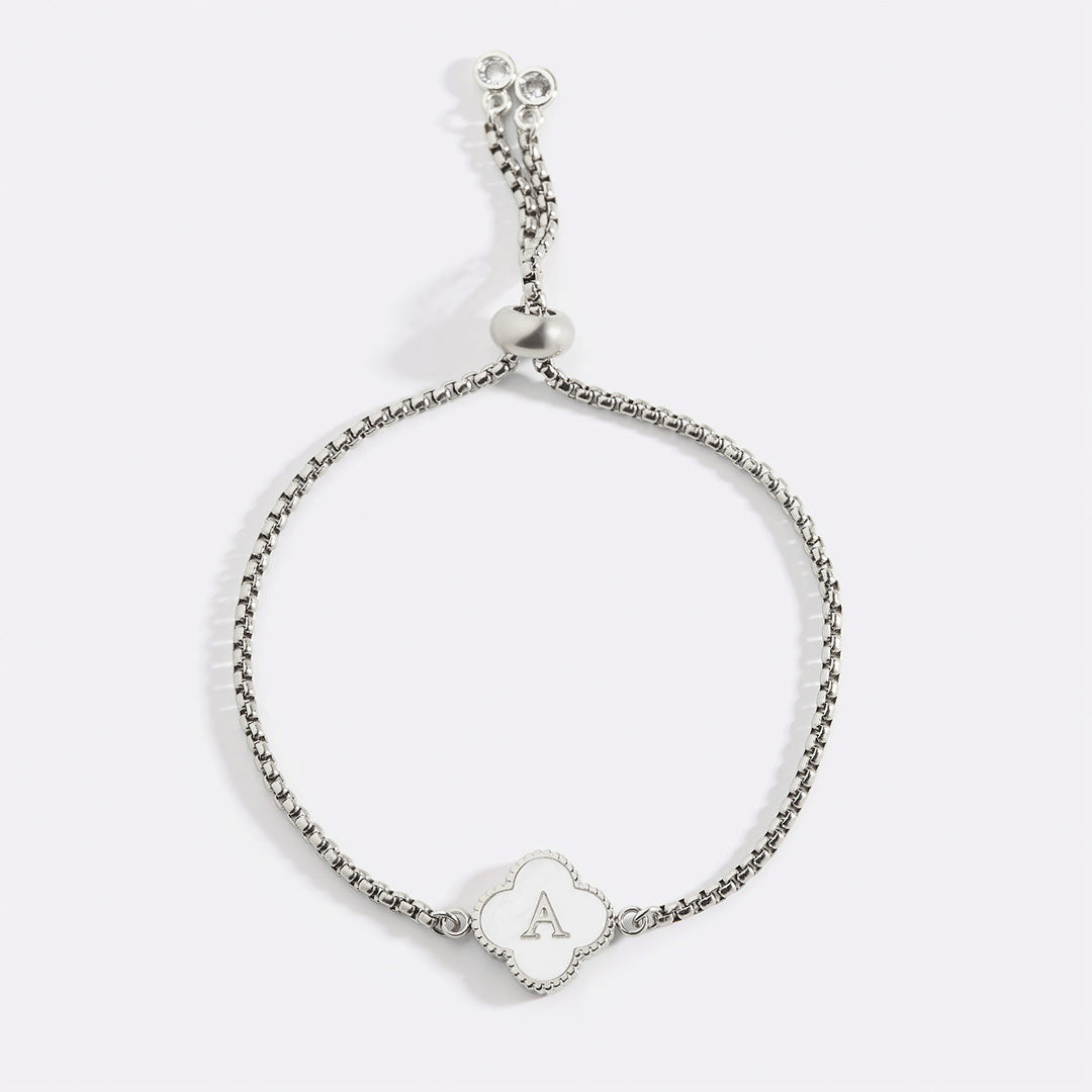 Clover Custom Name Bracelet in 925 sterling silver