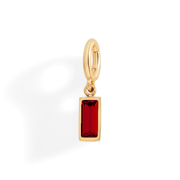 Dainty Baguette Birthstone Charm — Vanny Jewels