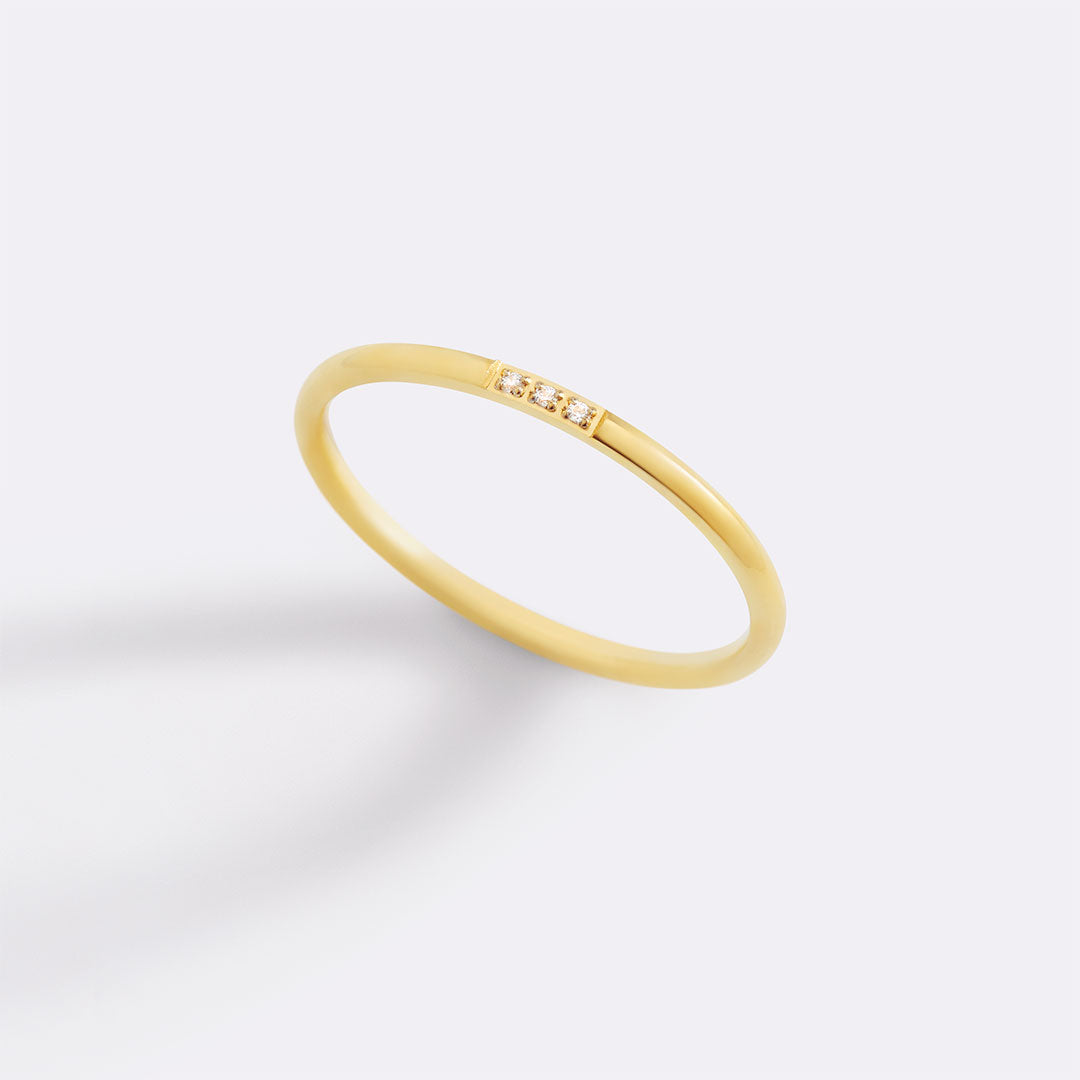 Zierlicher Diamanten-Stapelring