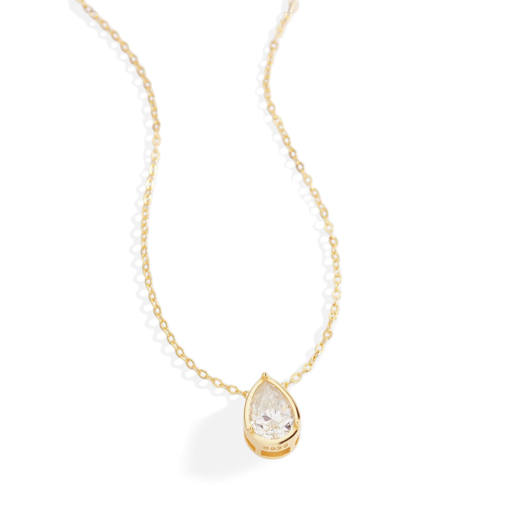 Diamond Teardrop Necklace — Vanny Jewels