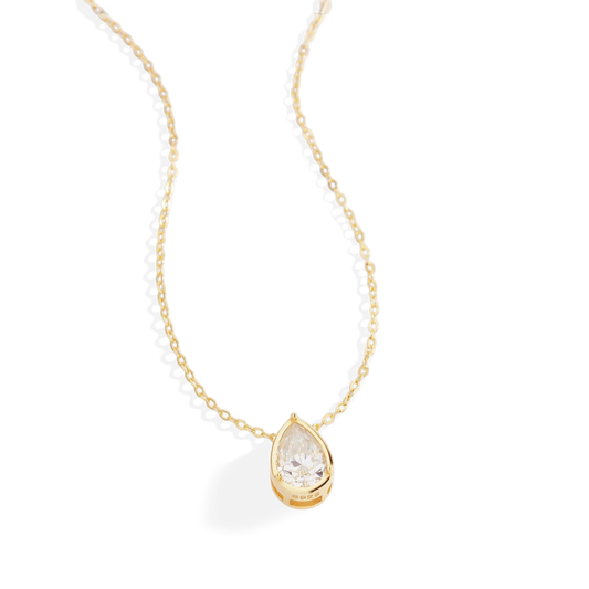 Diamond Teardrop Necklace — Vanny Jewels