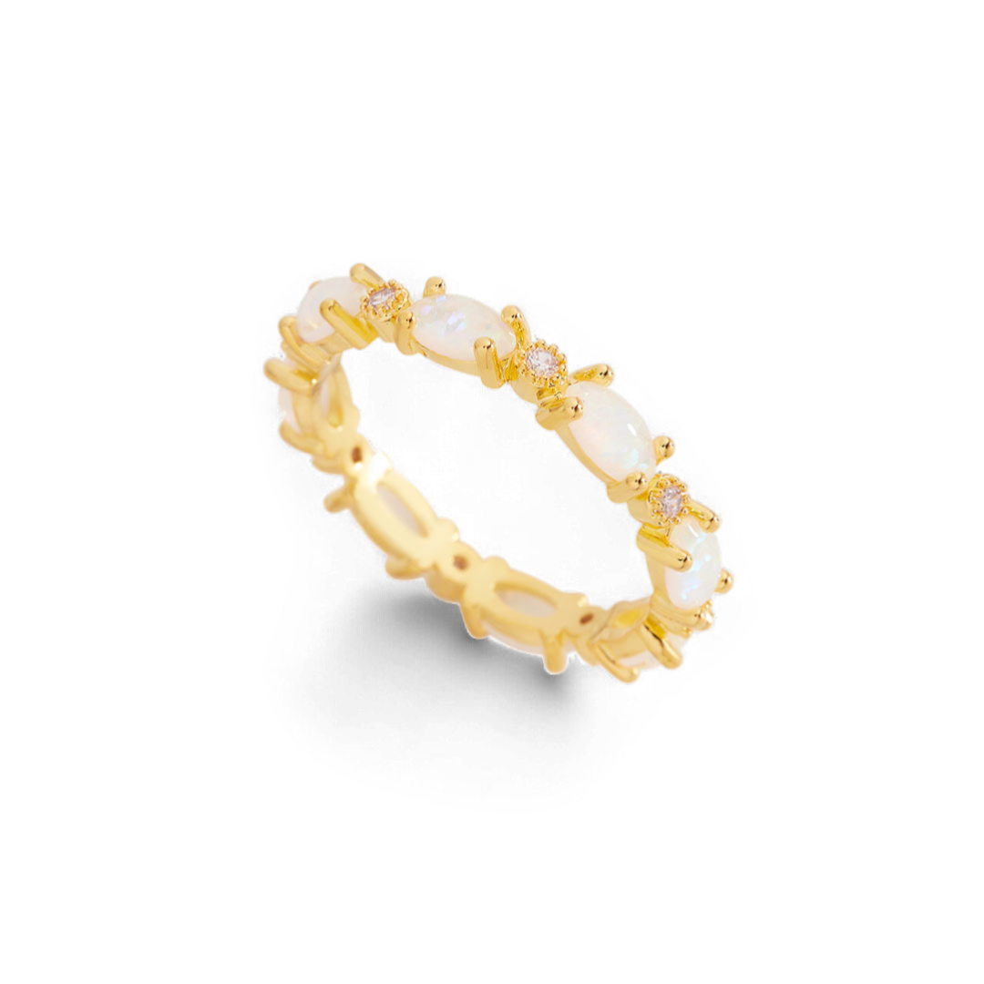 Eternity Fire Opal Ring — Vanny Jewels