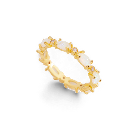 Eternity Fire Opal Ring — Vanny Jewels