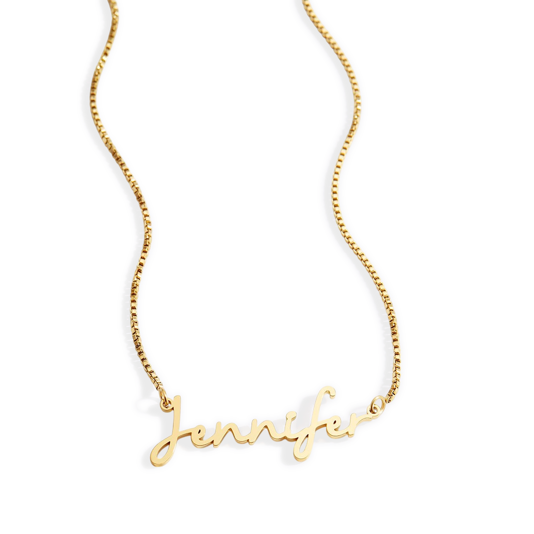 Fairy Name Necklace with Box Chain — Vanny Jewels