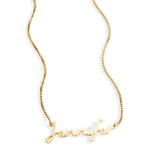 Fairy Name Necklace with Box Chain — Vanny Jewels