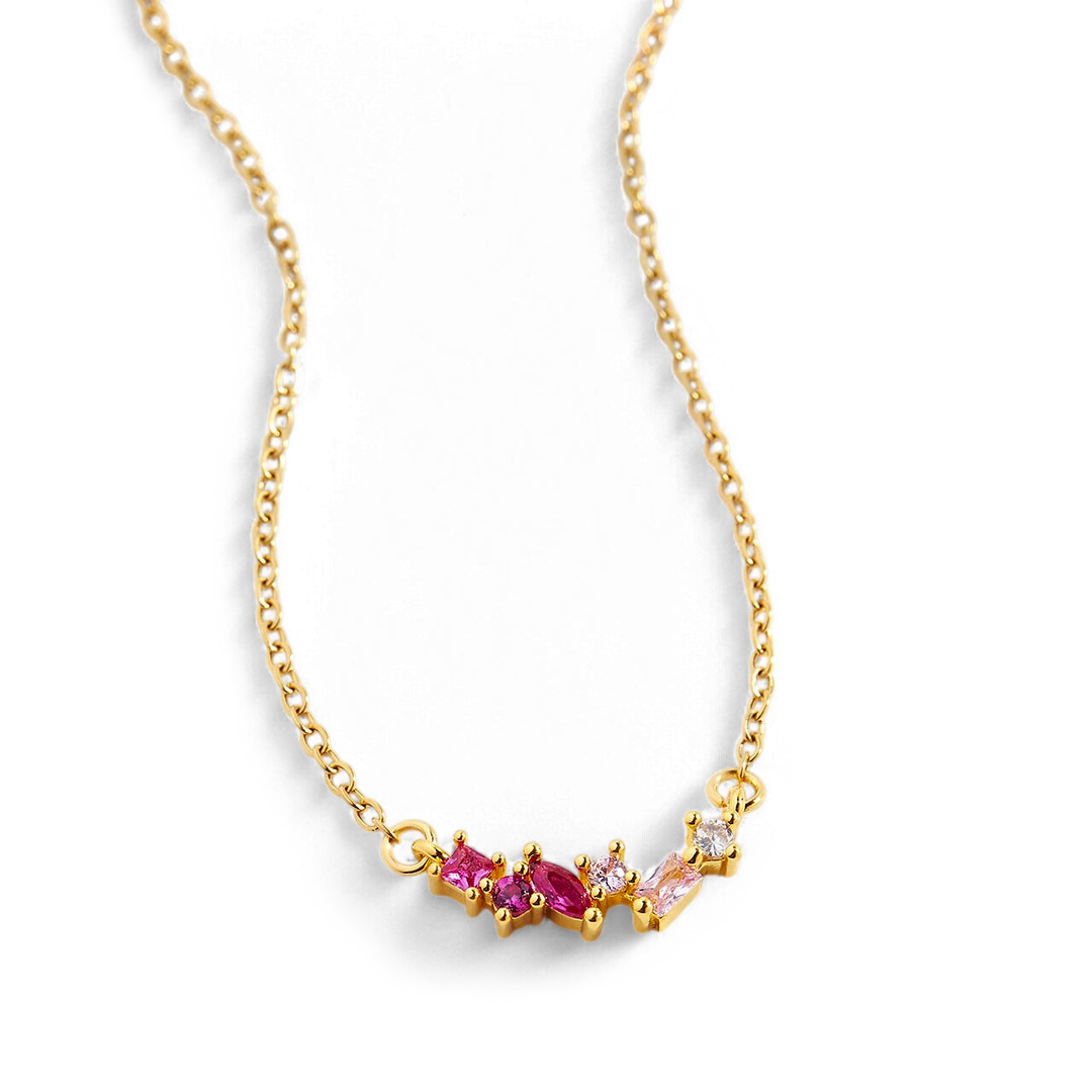 Ombre Birthstone Necklace with July birthstone