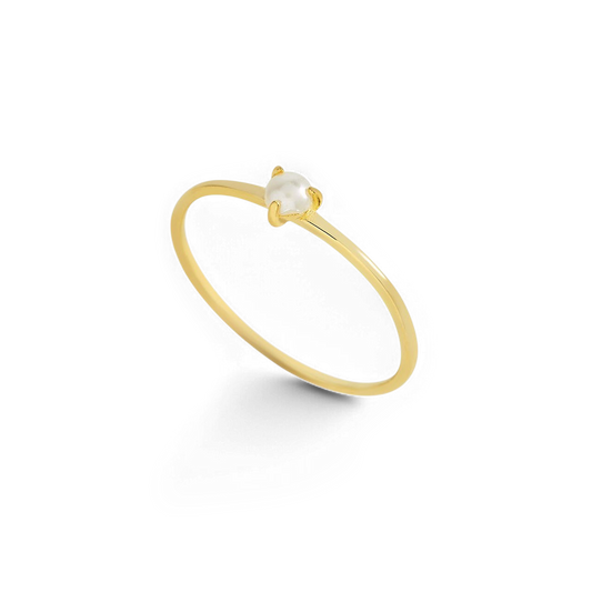 Pearl Stacking Ring in 925 Sterling Silver — Vanny Jewels