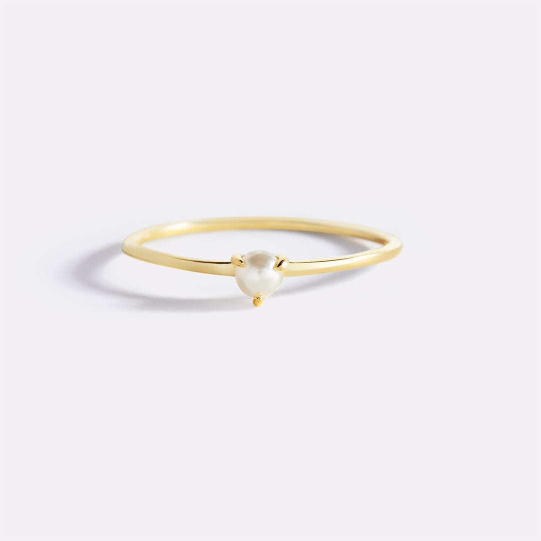 Anello con perla impilabile