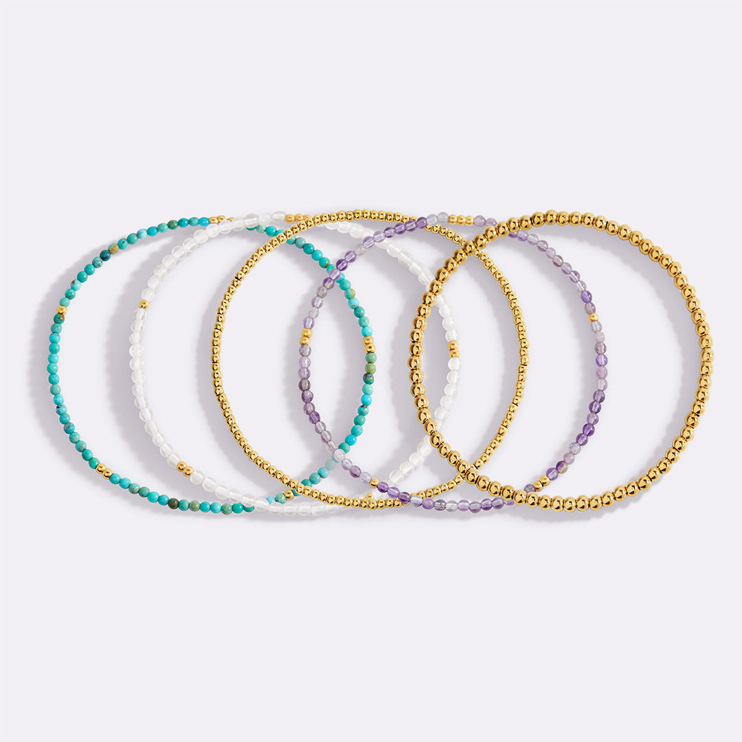Set di Bracciali Sovrapponibili "Navigazione Tranquilla"