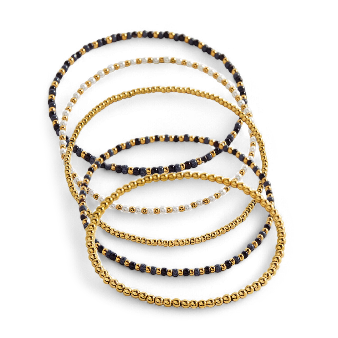 Weather the Storm Beaded Bracelet Stacking Set — Vanny Jewels