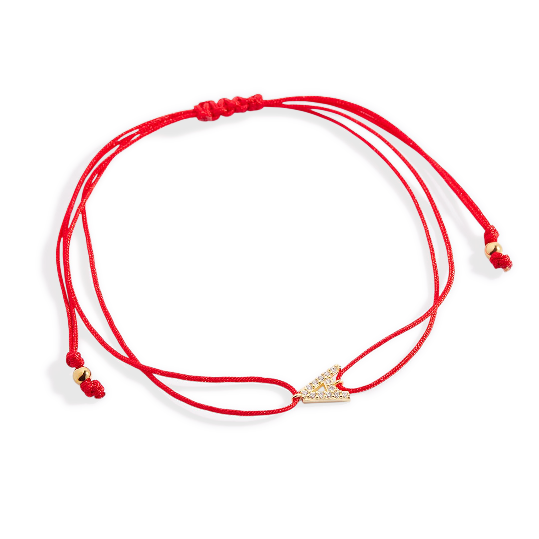 Initial String Adjustable Bracelet in 925 Sterling Silver — Vanny Jewels