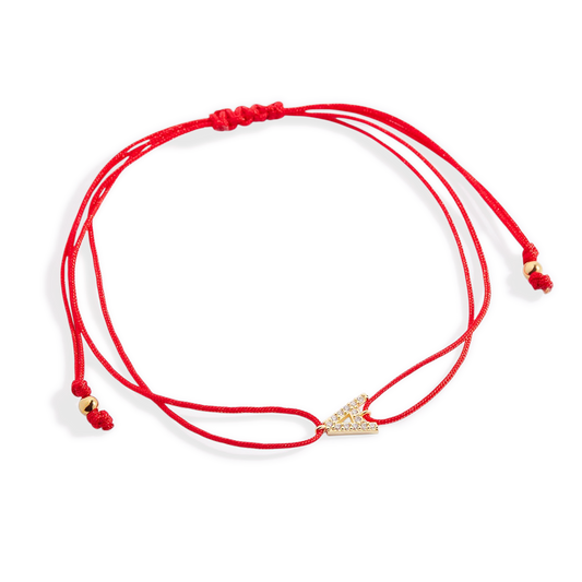 Initial String Adjustable Bracelet in 925 Sterling Silver — Vanny Jewels
