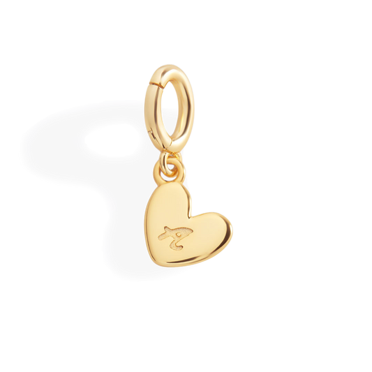 Dainty Heart Initial Charm — Vanny Jewels