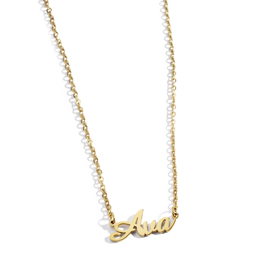 Quill Name Necklace in 18k Gold — Vanny Jewels