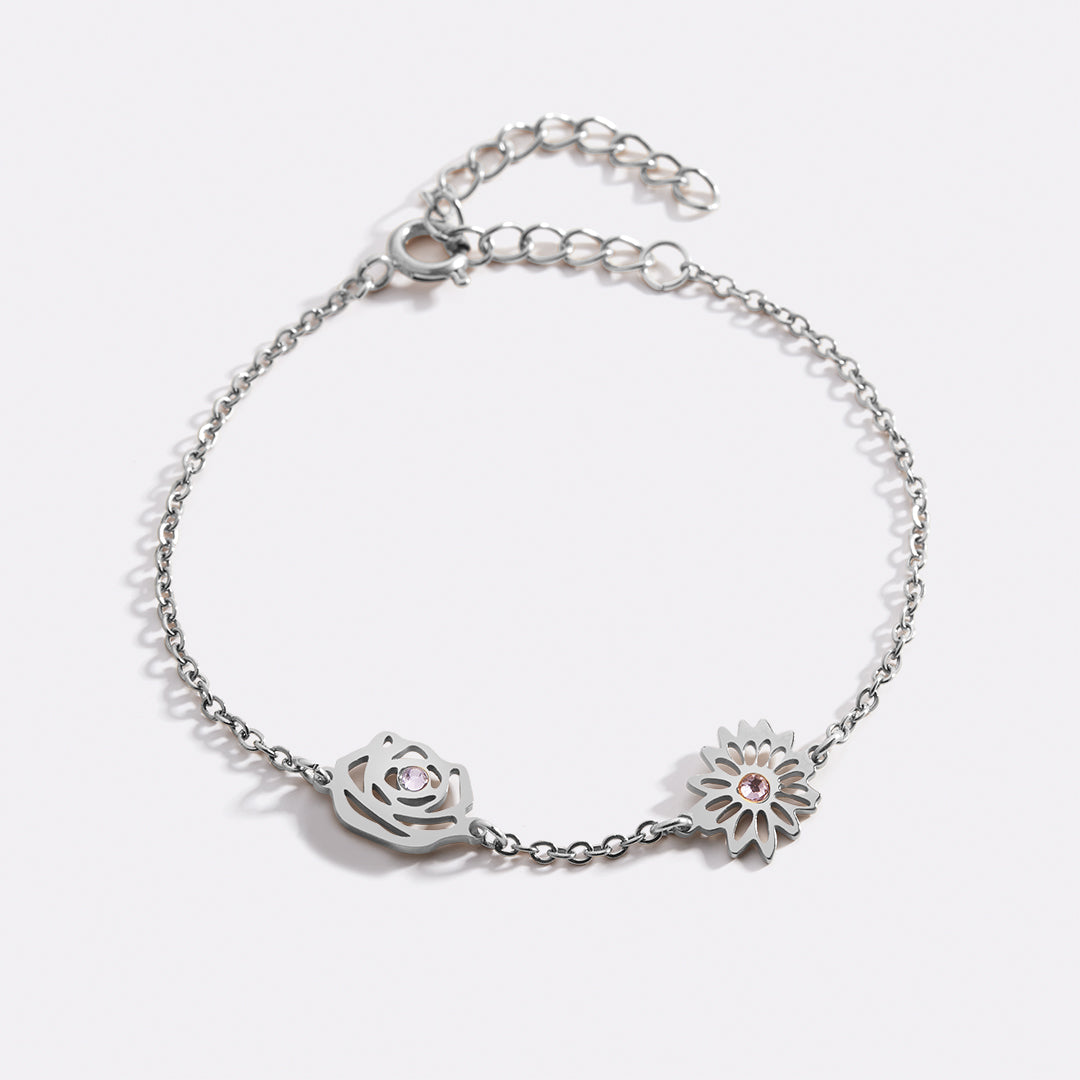 Personalisiertes Geburtsblumen-Armband