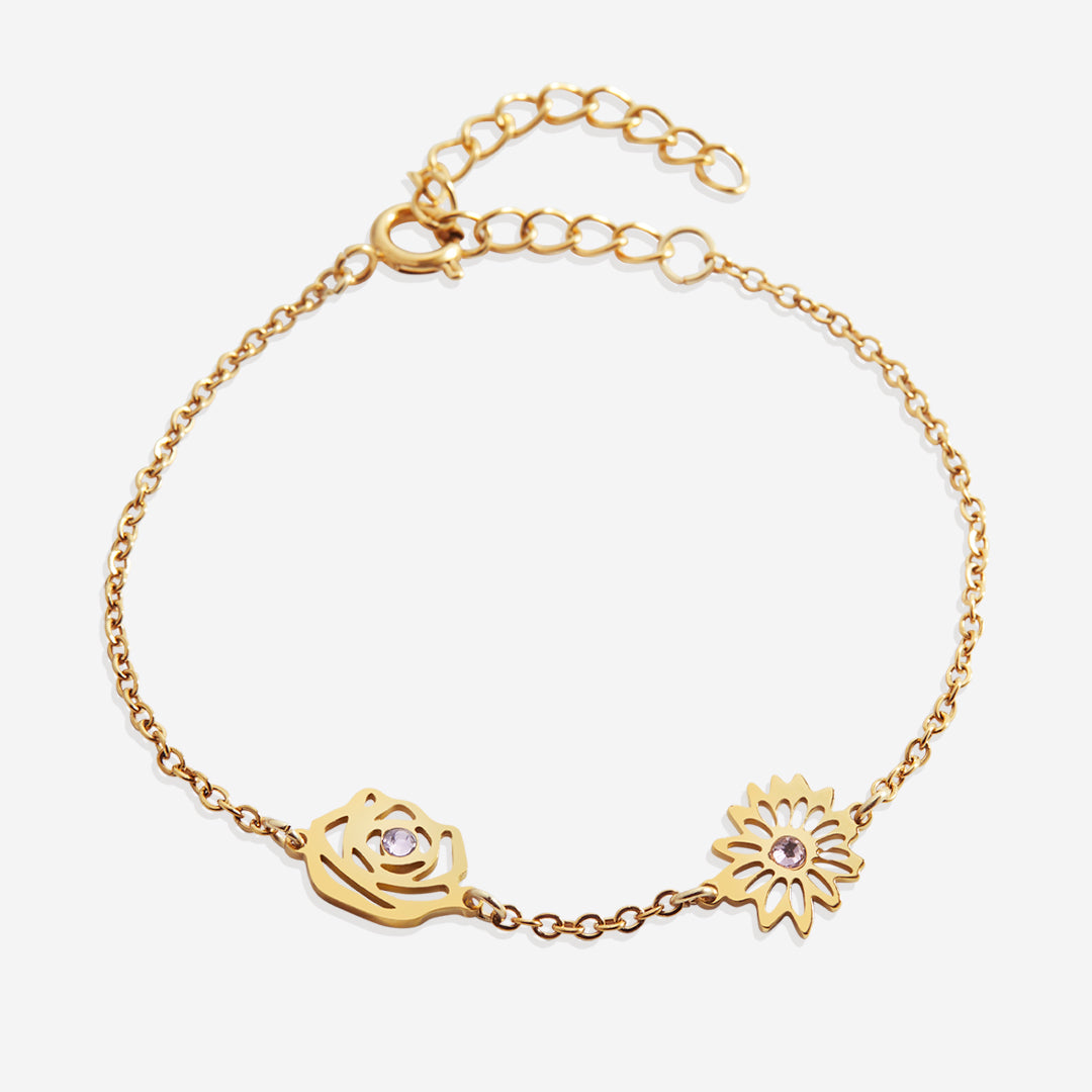 Personalisiertes Geburtsblumen-Armband
