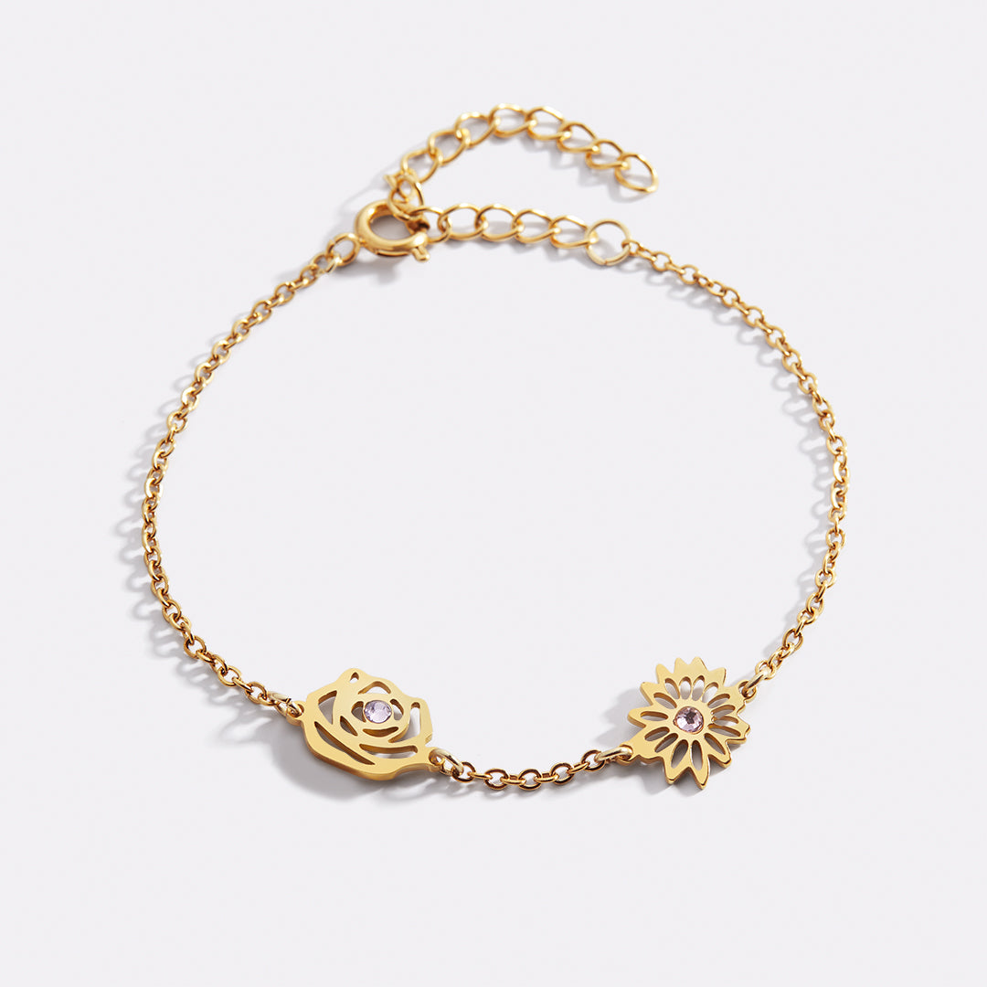 Personalisiertes Geburtsblumen-Armband
