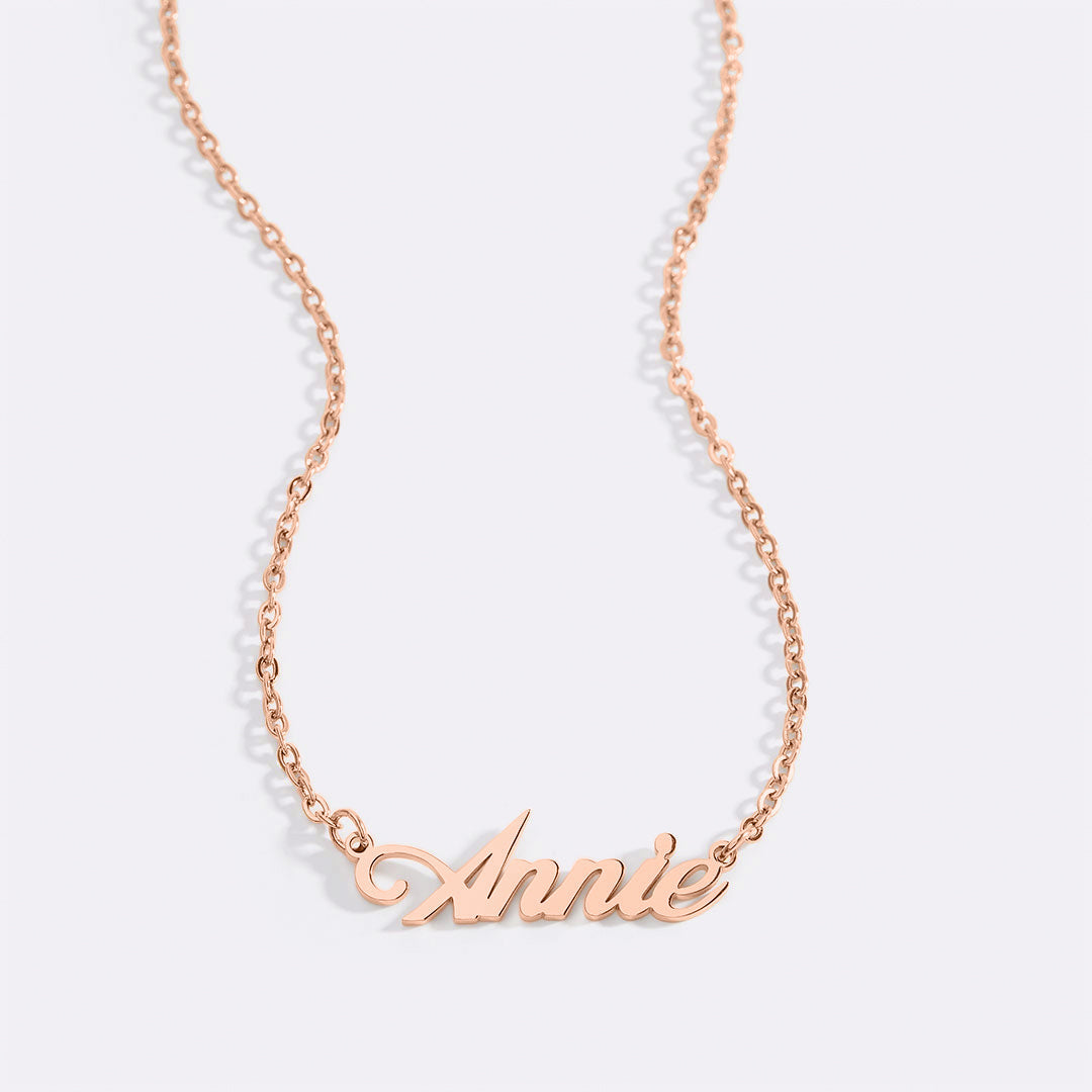 Personalized Name Necklace | Choose from 9 Styles in rose gold tone