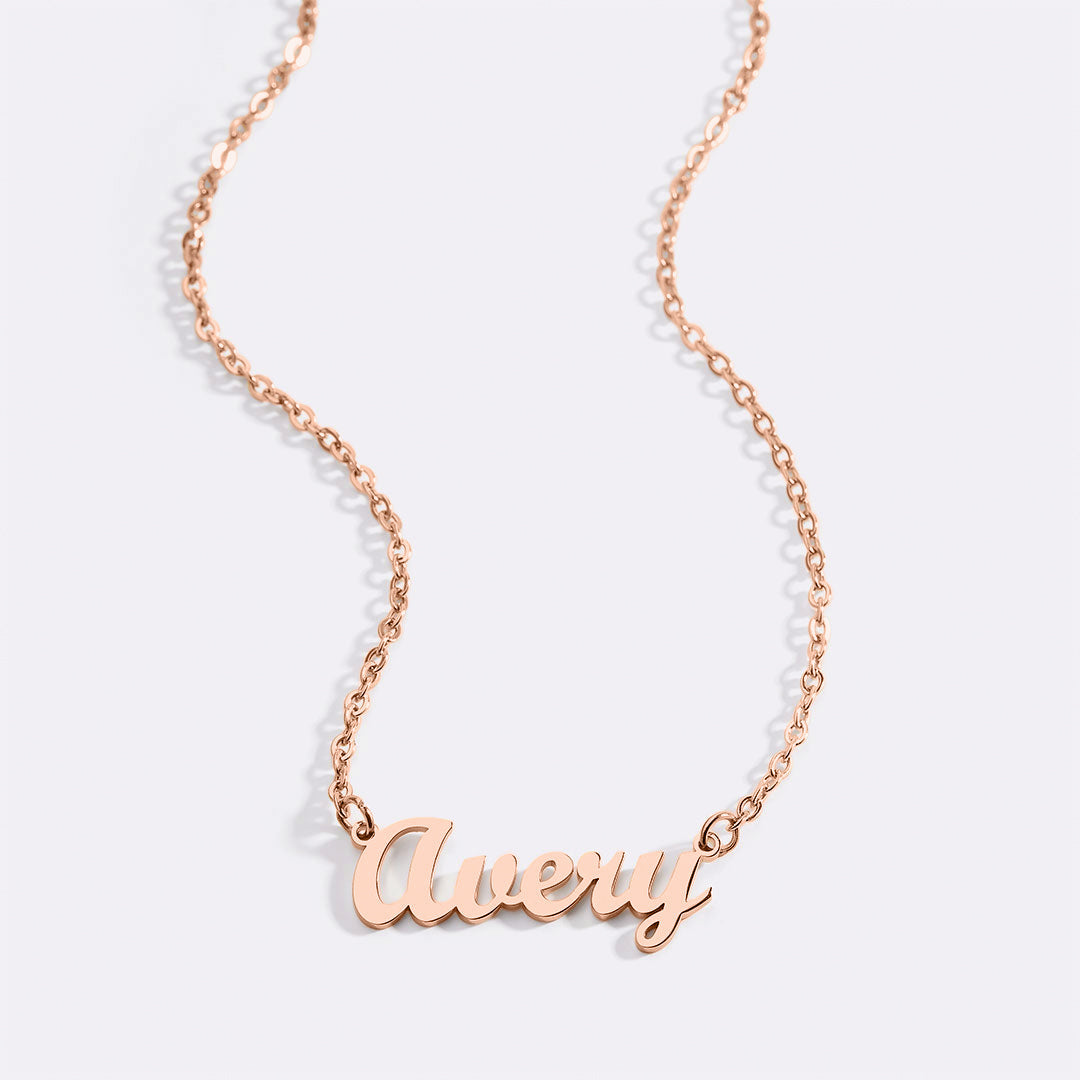 Personalized Name Necklace | Choose from 9 Styles in rose gold tone
