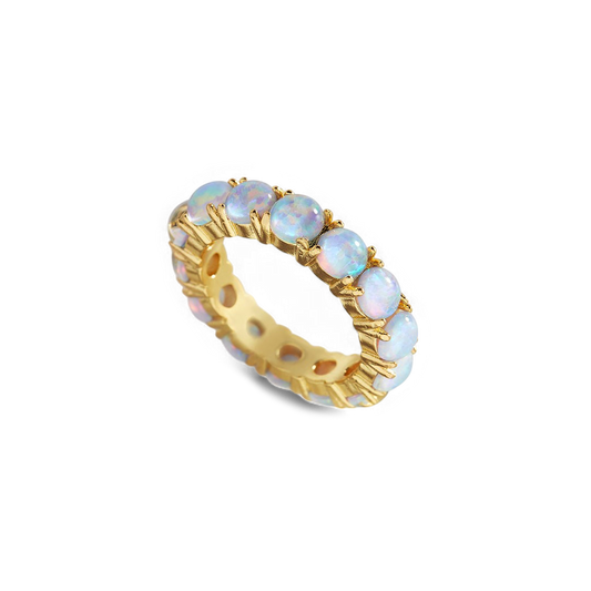 Blue Opal Eternity Ring — Vanny Jewels