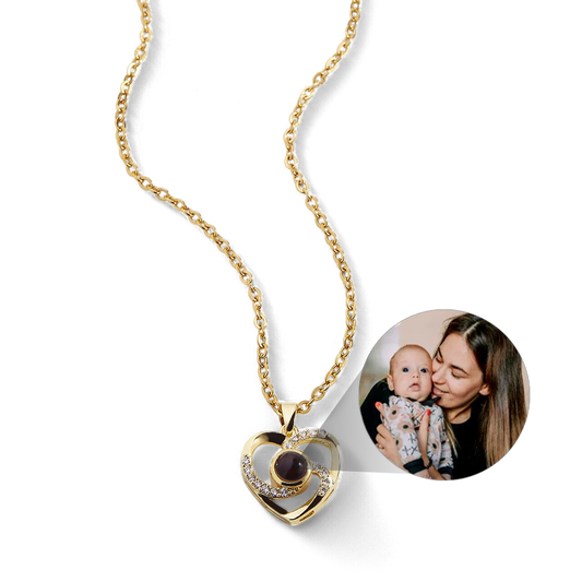 Center of My Heart Pave Photo Necklace — Vanny Jewels