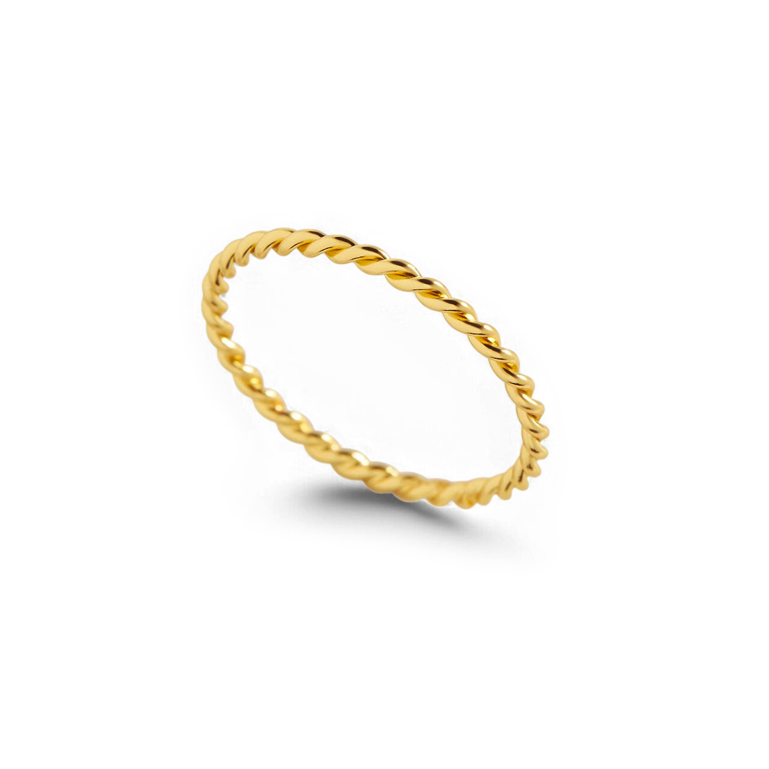 Dainty Braided Stacking Ring in 925 Sterling Silver — Vanny Jewels