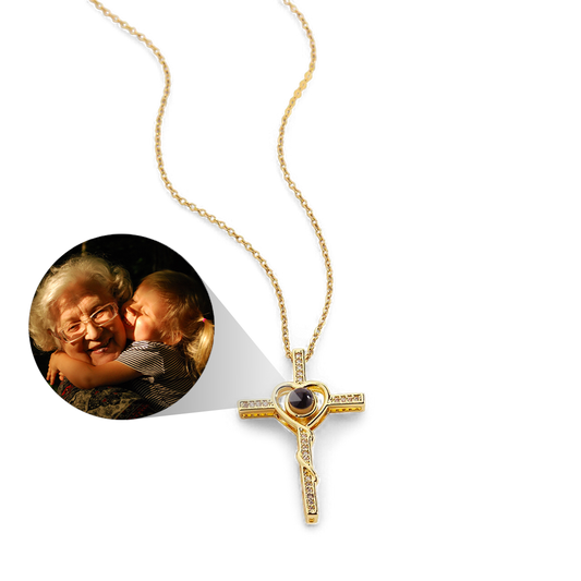Heart and Cross Photo Necklace — Vanny Jewels
