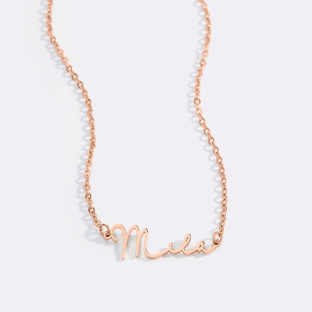 Personalized Name Necklace | Choose from 9 Styles in rose gold tone