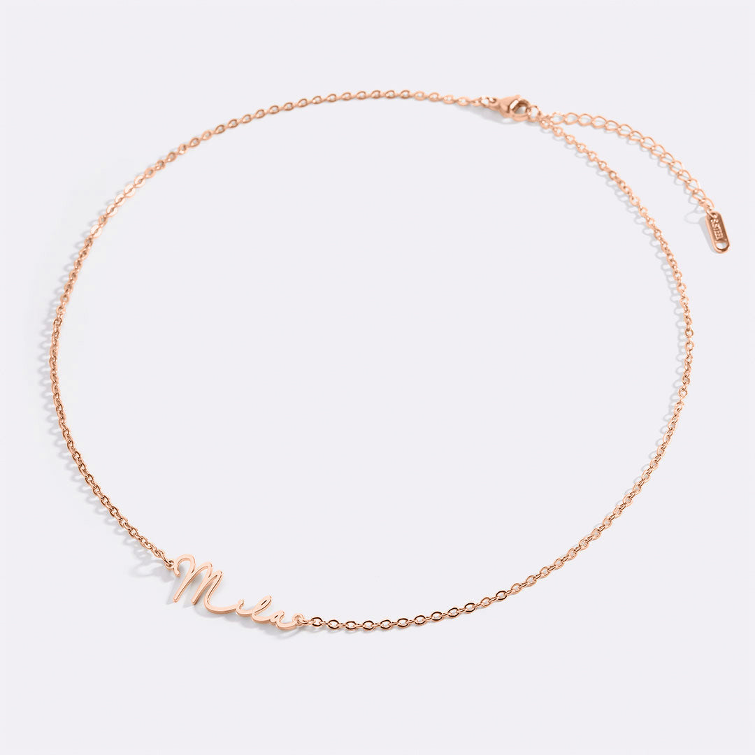 Personalized Name Necklace | Choose from 9 Styles in rose gold tone