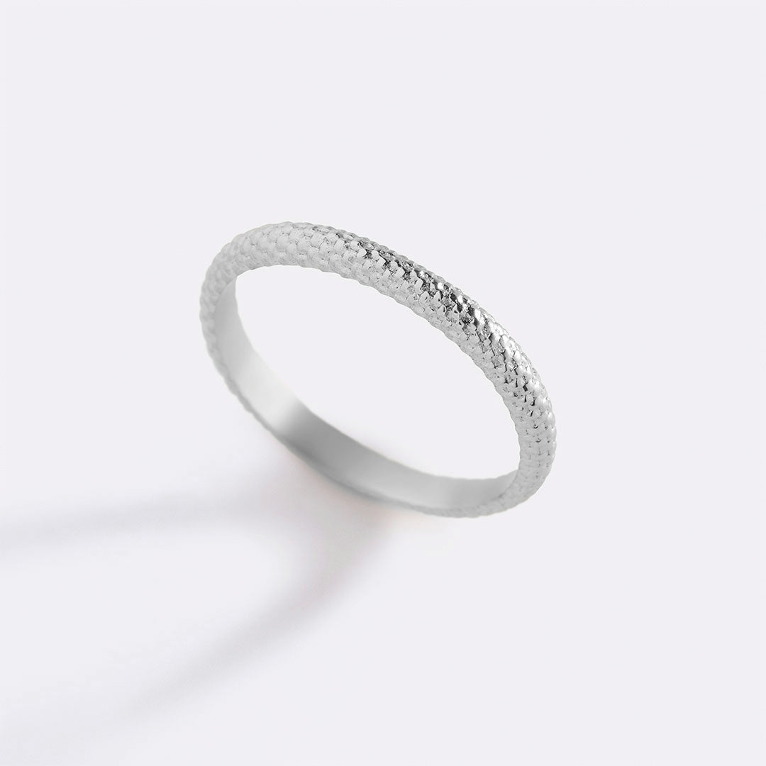 Snakeskin Stacking Ring in 925 sterling silver