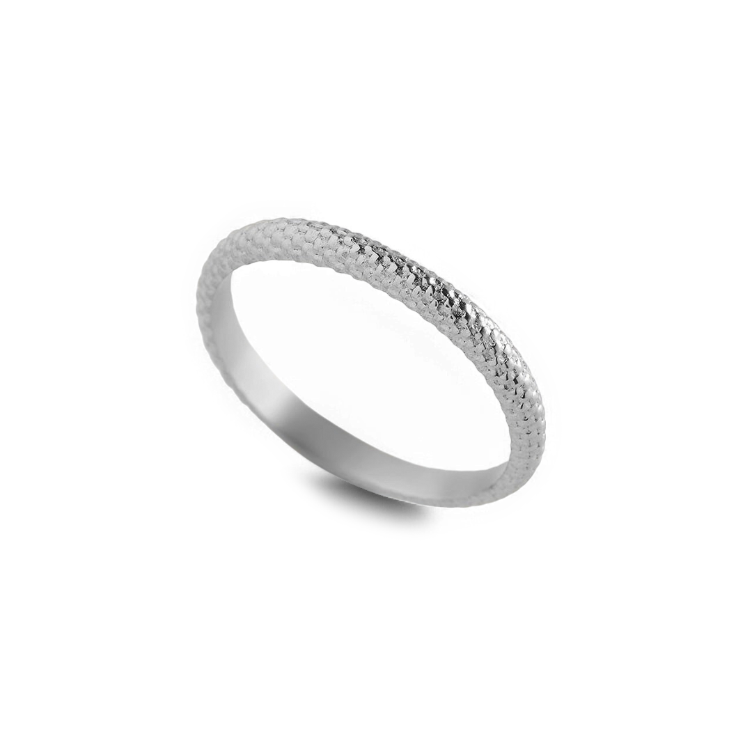 Snakeskin Stacking Ring in 925 sterling silver