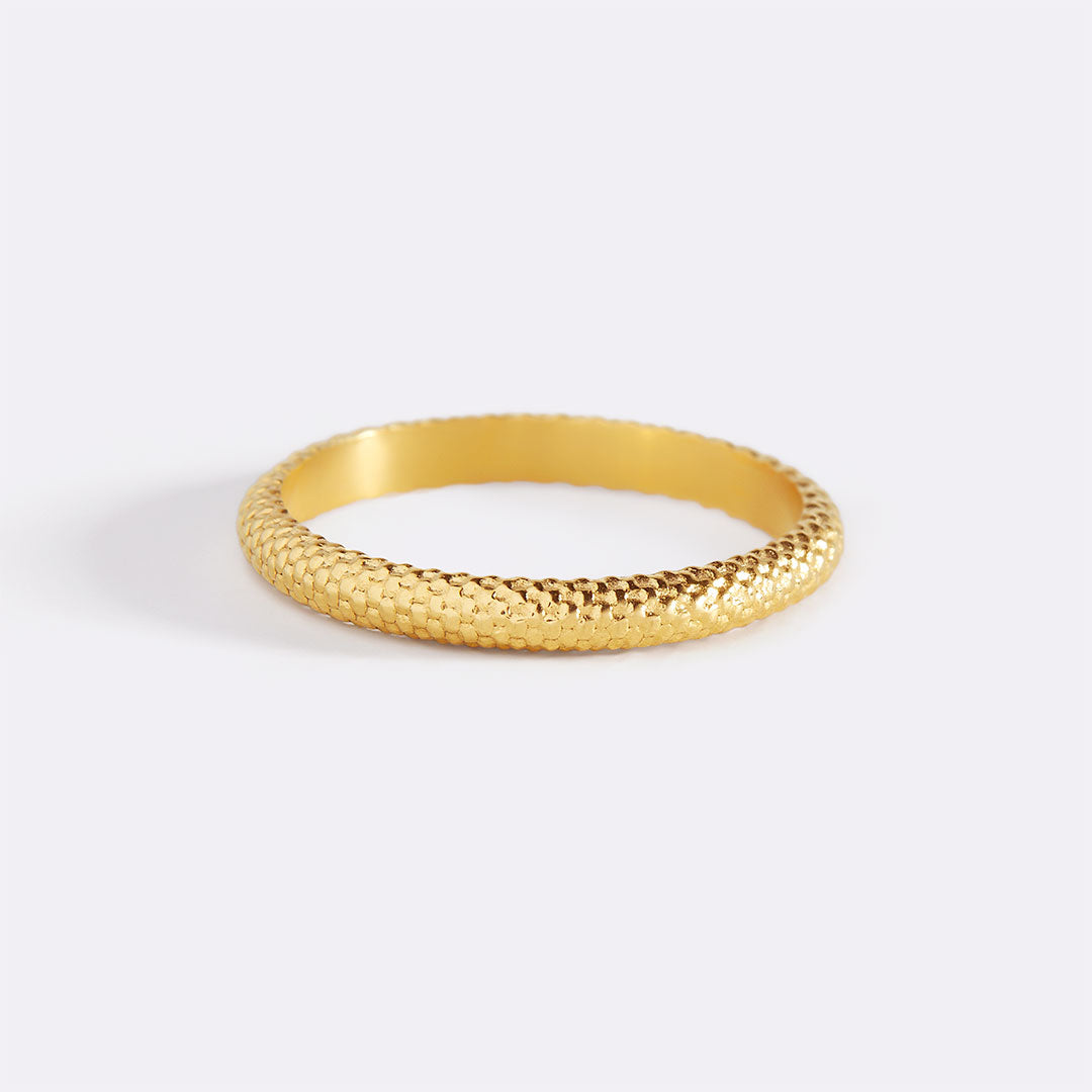 Anello impilabile in pelle di serpente