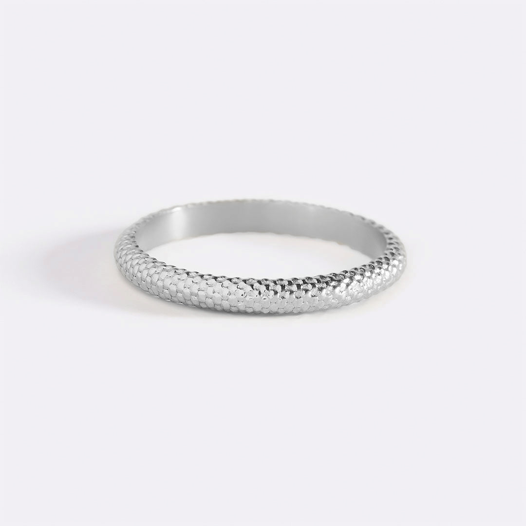 Snakeskin Stacking Ring in 925 sterling silver