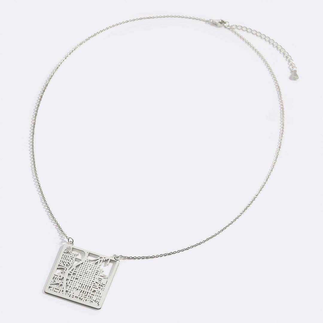 Custom Map Pendant Necklace