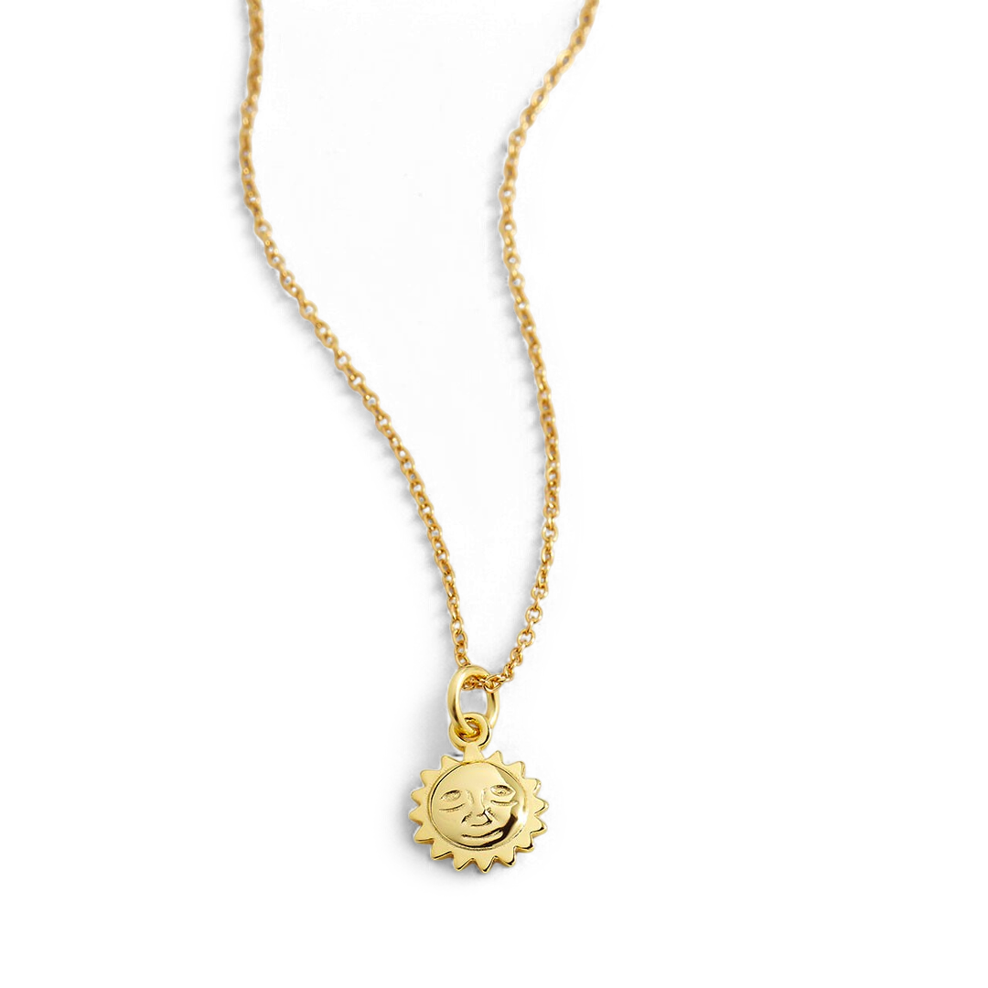 Sun Charm Pendant Necklace — Vanny Jewels